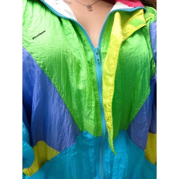 NEW Vintage 80s vibrant track suit set 🍃 - Picture 4 of 8